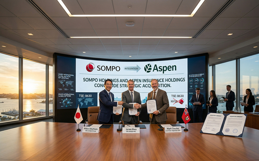 Sompo conclui aquisição estratégica da Aspen Insurance