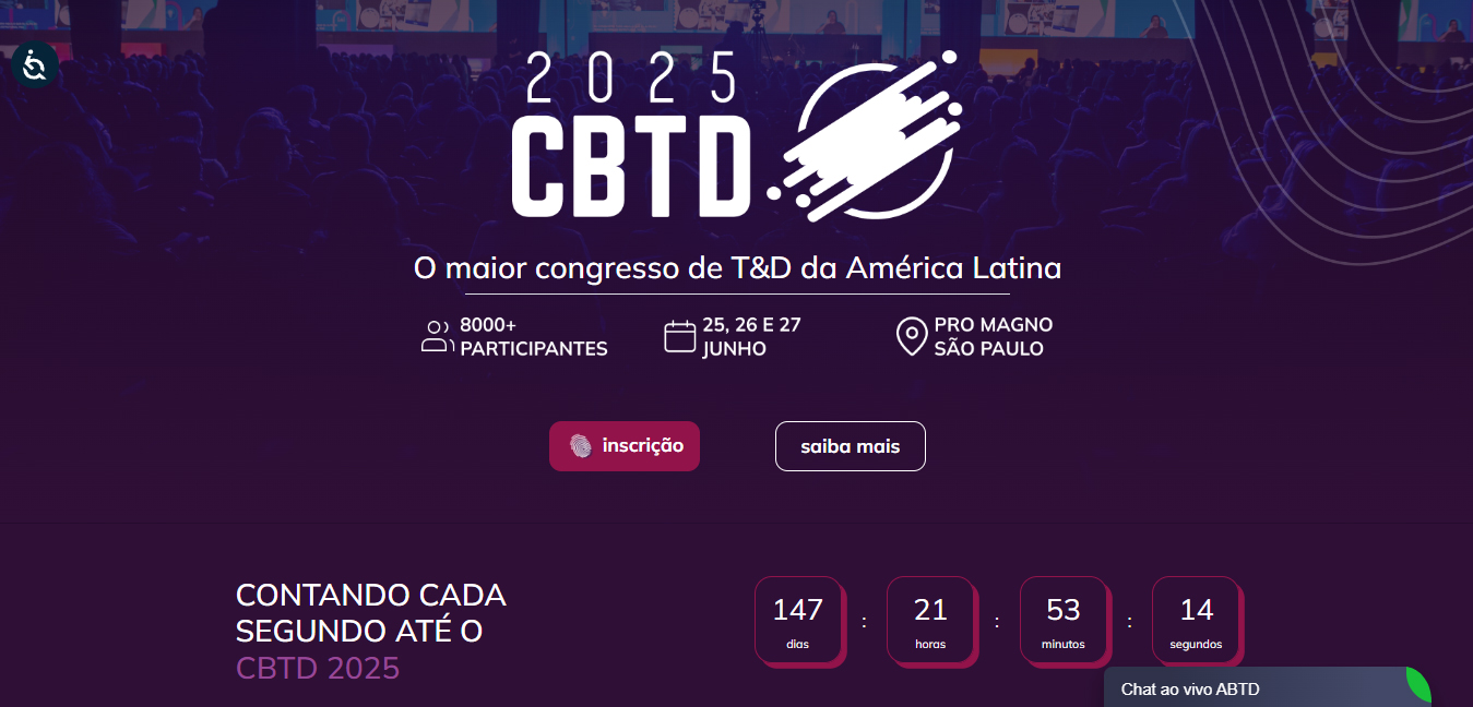 ABTD encerra venda do 1º lote de ingressos para o CBTD 2025 nesta sexta-feira (31/01)